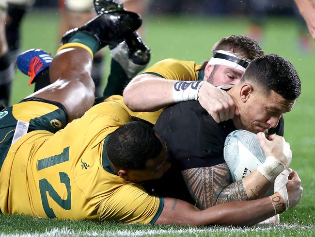 Sonny Bill Williams scores a try. Picture: Getty Images