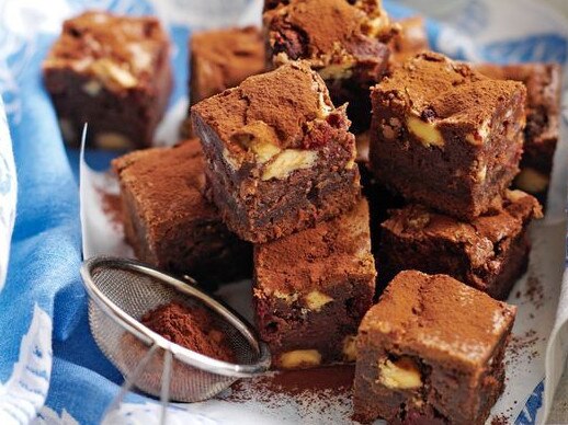 Chocolate chunk and raspberry brownie.