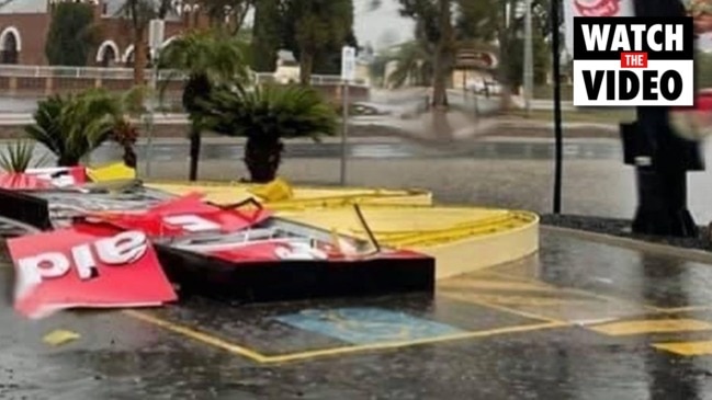 Renmark McDonald's lost its sign on Saturday afternoon