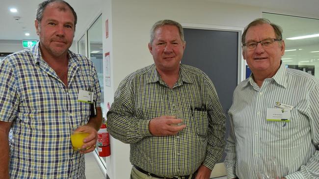 Frank Mason, Tim Mulherin of Mackay Hospital Foundation and Cr Kevin Casey. Photo Contributed