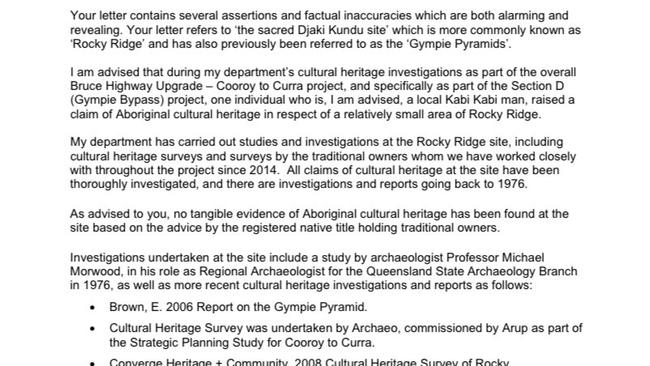 Transport Minister Mark Bailey published his February letter to a Greens MP on social media; it outlines numerous investigations into the site over the past 40 years.