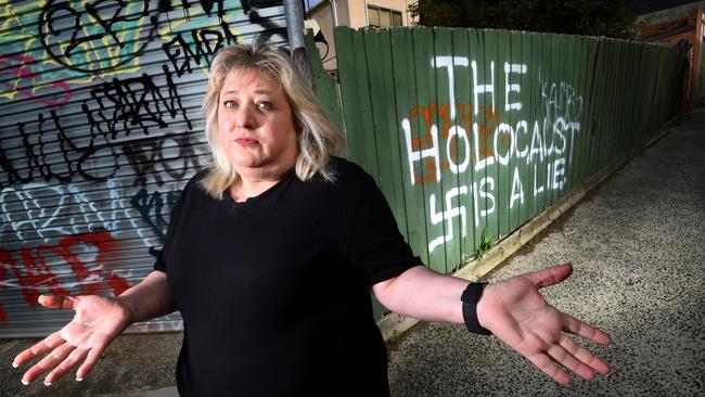 Aliza Shuvaly was distressed to find the anti-Semitic abuse. Picture: Tony Gough