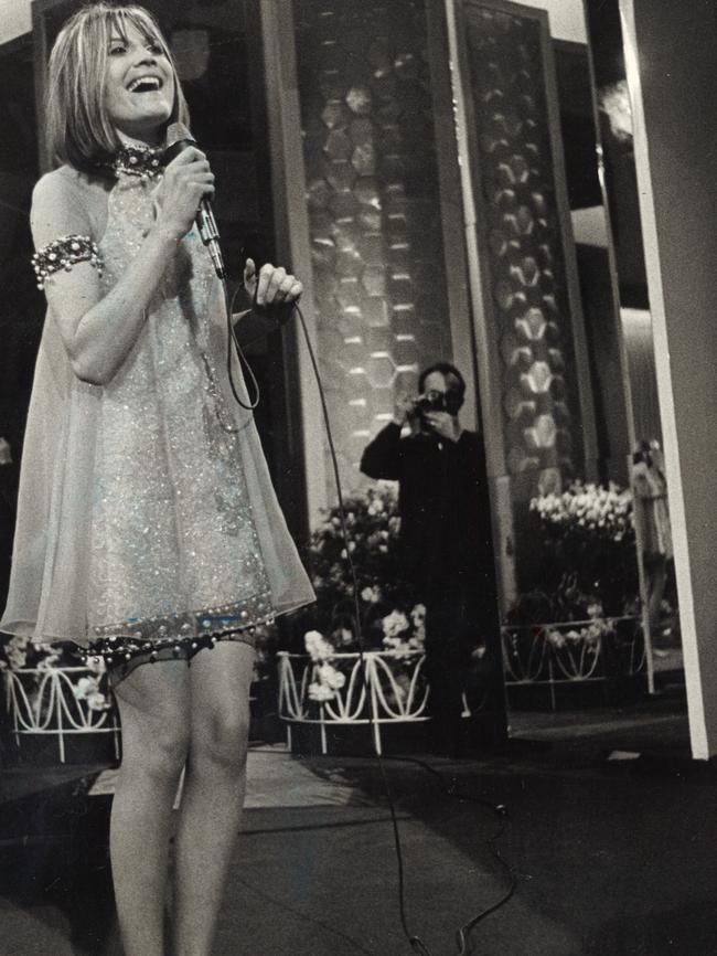 Sandie Shaw rehearsing for the 1967 contest.