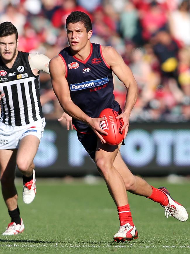 Kristian Roocke during the 2014 SANFL grand final.