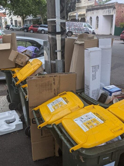 After Christmas, residents’ bins are struggling to cope with the volumes of rubbish.