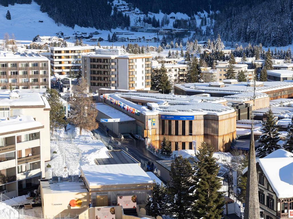 The World Economic Forum’s annual meeting kicks off in Davos, a ski resort in Switzerland, this week. Picture: AFP