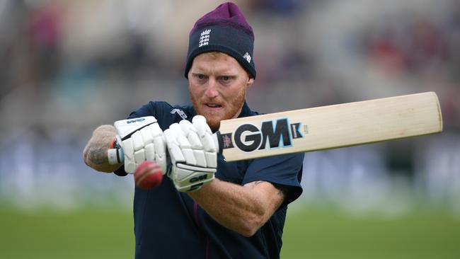 Ben Stokes warms up before play. Picture: Getty Images