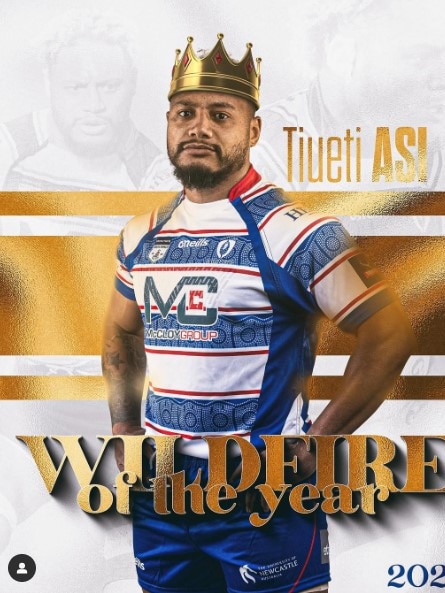 Tiueti Asi, former Hunter Wildfires player, has been jailed for trafficking meth. Picture: Instagram