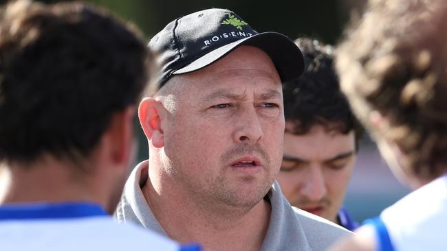 Travis Hodgson has taken over as coach of Melton South this year. Picture: Hamish Blair