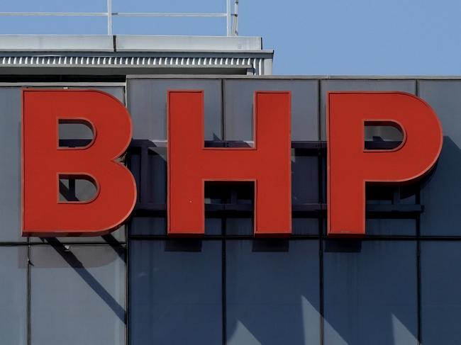 MELBOURNE AUSTRALIA - NewsWire Photos MARCH 8, 2024: Generic photos of BHP signs in Melbourne.Picture: NCA NewsWire / Luis Enrique Ascui