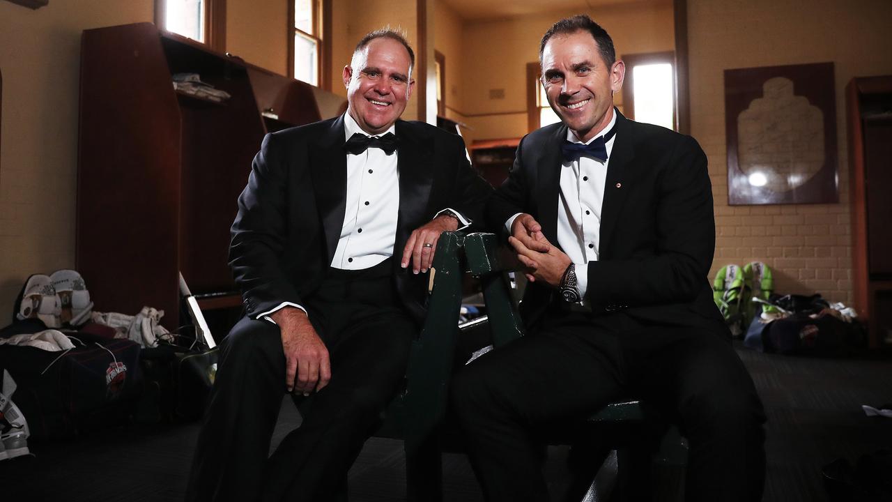 Former Australian Test opening pair Justin Langer and Matthew Hayden. Picture. Phil Hillyard