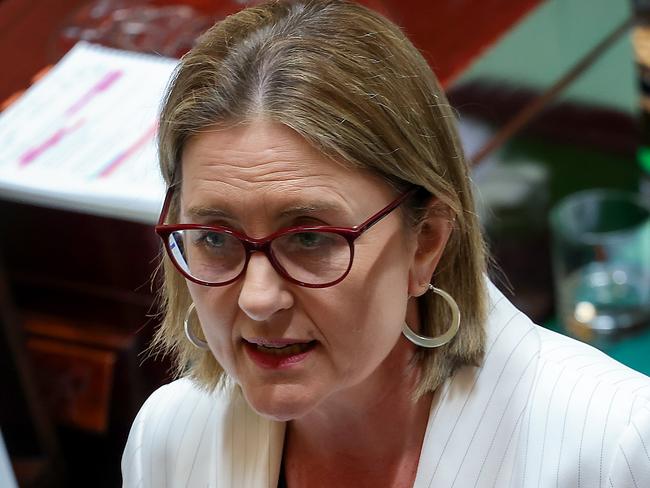 Jacinta Allan dodged about a dozen questions about why bail reforms did not go further. Picture: Ian Currie