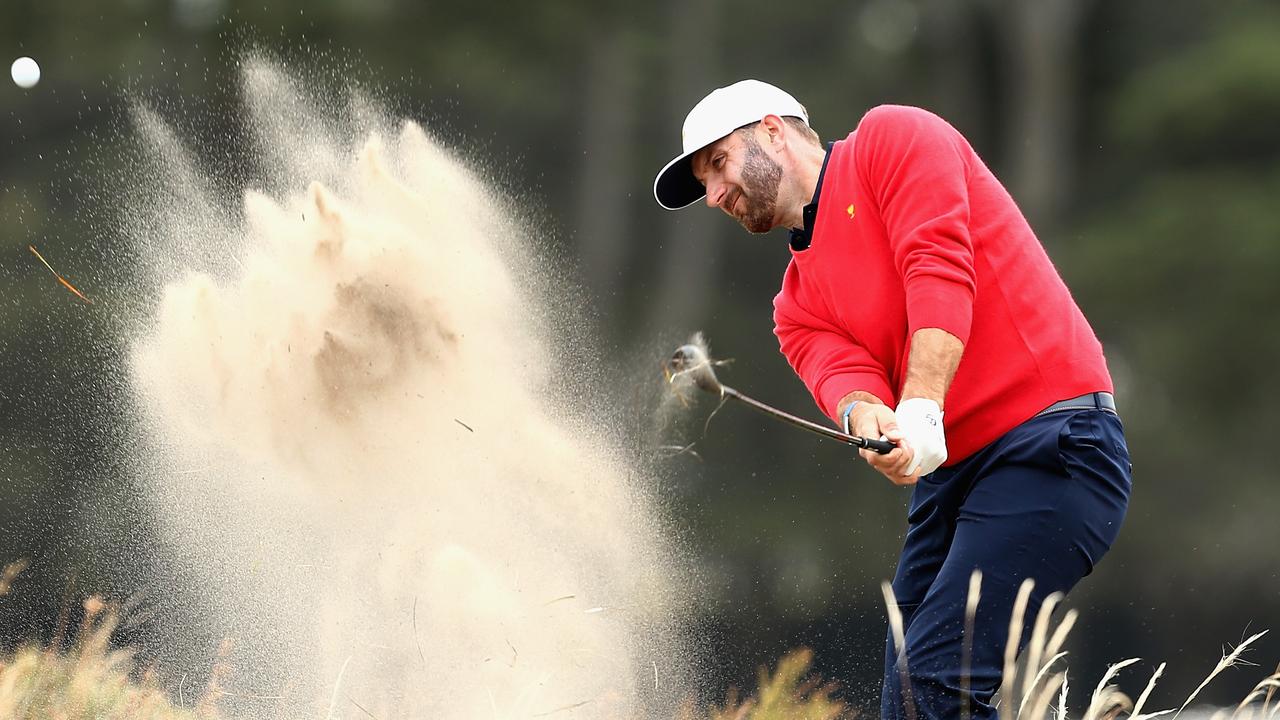 Dustin Johnson played at Royal Melbourne in the 2019 Presidents Cup