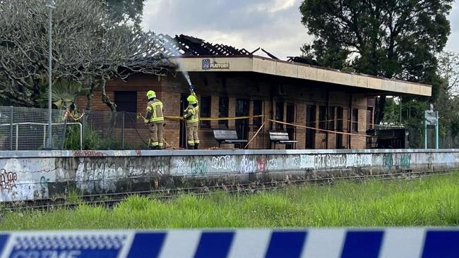 Mullumbimby Railway Station after the fire. Picture: Nicqui Yazdi