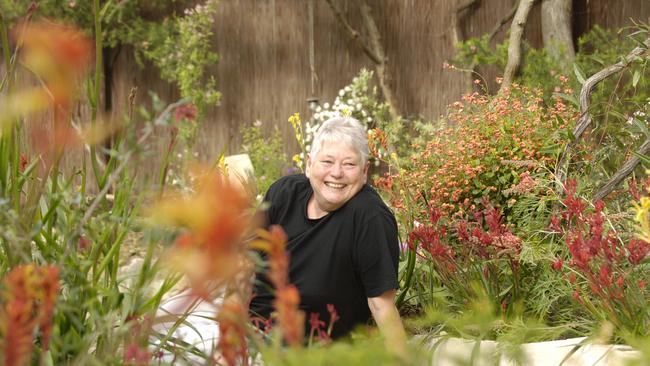 Dr Wendy Michaels in her native garden at Northbridge.