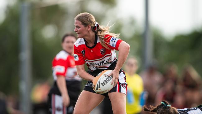 Meg Clohesy scored two tries for Litchfield against South Darwin. Picture: Pema Tamang Pakhrin