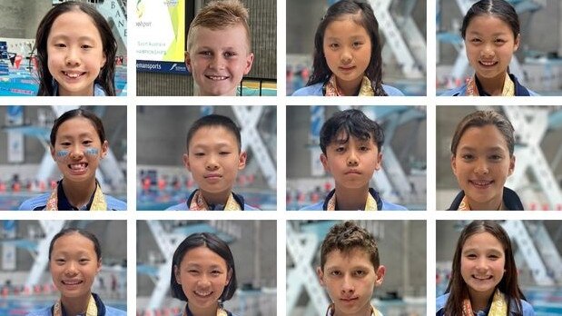 Some of the young swimmers who made a big impact at the recent Australia schools championships.