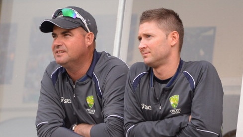 Former Australia coach Mickey Arthur (L) famously axed four players for not doing assigned homework. Picture: Getty