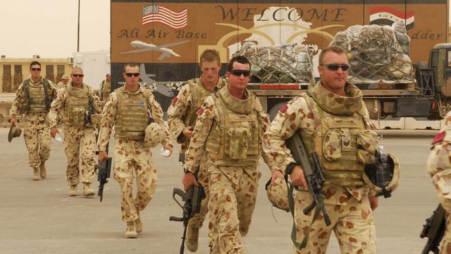 Australian troops in Iraq. The war in Ukraine leaves that conflict in the shade. Picture: Cpl Michael Davis