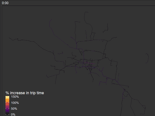 How traffic changes across Melbourne.