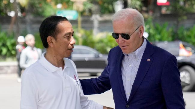 Joko Widodo meeting with US President Joe Biden. Picture: AFP / Dita Alangkara