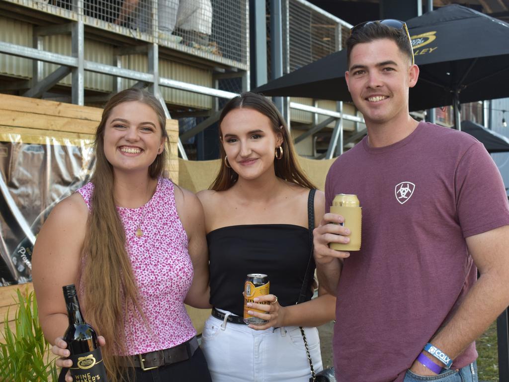 Sahra-Lee Devine, Cadence Leah and Matt Mulholland at the Ariat APRA National Finals Rodeo at Gracemere CQLX, Saturday, November 12, 2022.