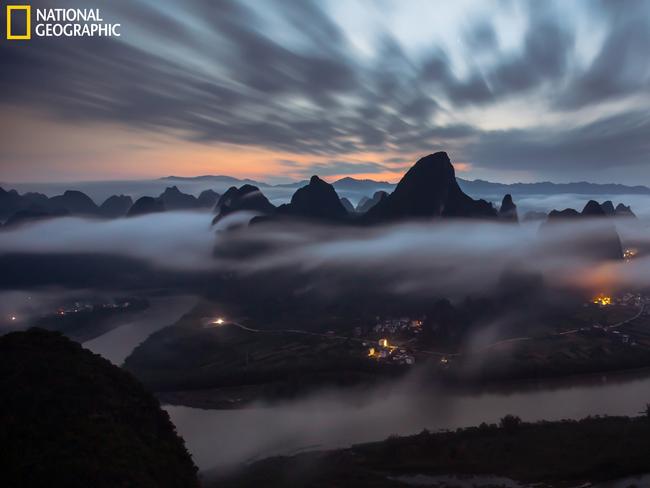 Before sunrise ... Quiet morning after raining for whole night in Xingping, Yangshuo. Picture: Tianyuan Xiao/2016 National Geographic Nature Photographer of the Year