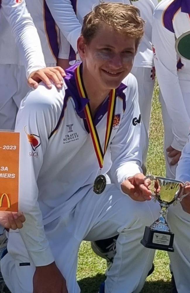 USC junior cricketer Baiden Aspinall.