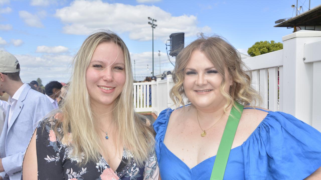 Lateesha Walker and Tennille Brymer at the 2023 Audi Centre Toowoomba Weetwood race day at Clifford Park Racecourse.