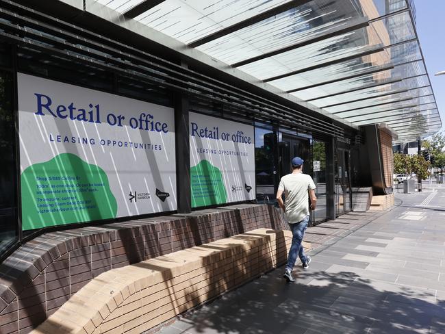 Empty offices in Docklands.  Docklands street scene.   Picture: Alex Coppel.