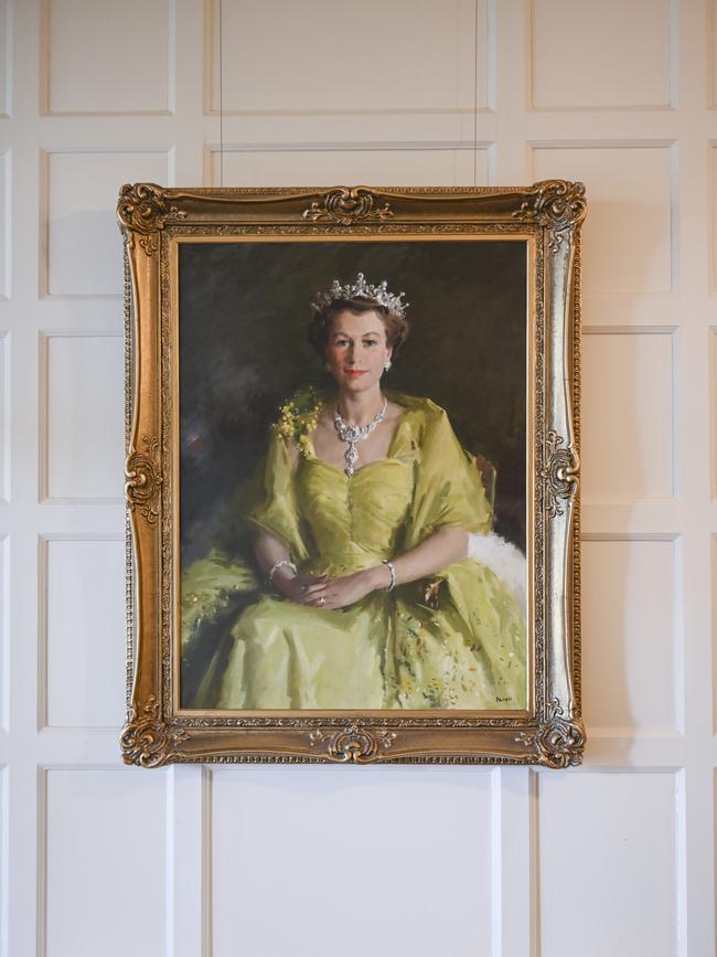 A portrait of Majesty Queen Elizabeth II at Government House in Canberra. Picture: NCA NewsWire / Martin Ollman