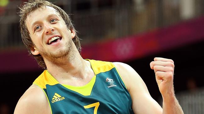 LONDON, ENGLAND - AUGUST 04: Joe Ingles #7 of Australia reacts after scoring against Great Britain during the Men's Basketball Preliminary Round match on Day 8 of the London 2012 Olympic Games at the Basketball Arena on August 4, 2012 in London, England. (Photo by Christian Petersen/Getty Images)