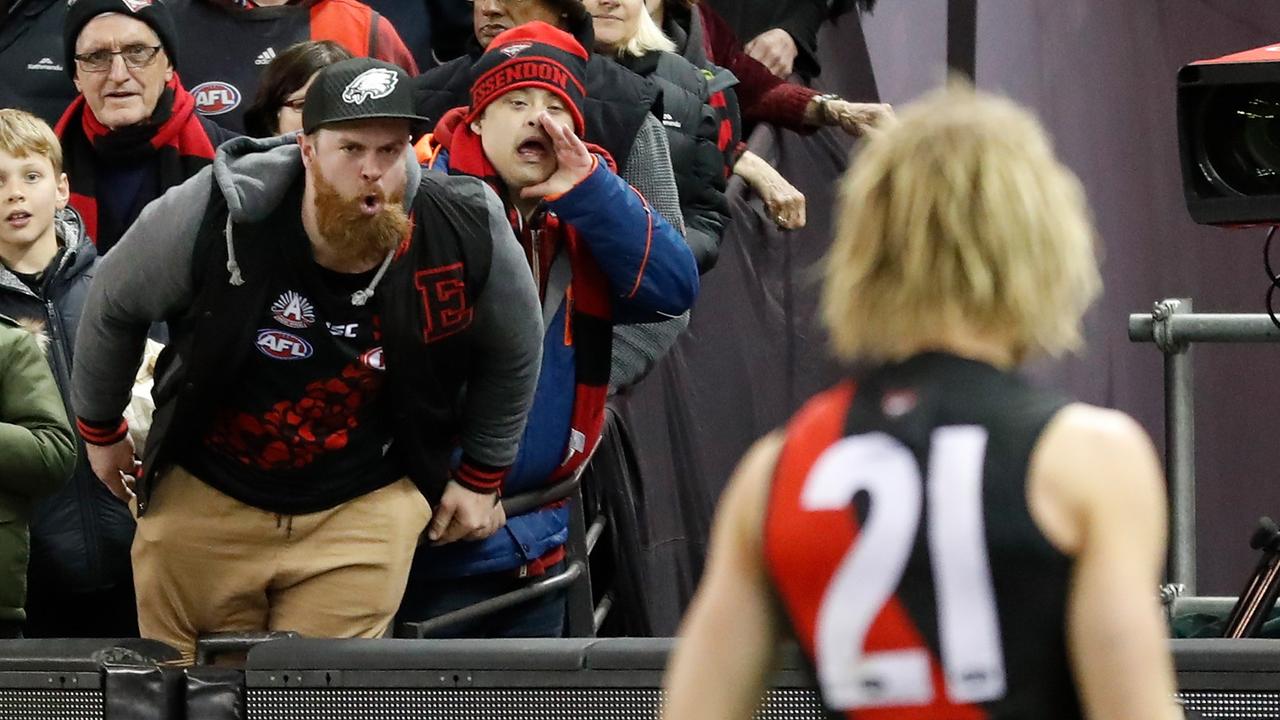 Essendon supporters were left livid after their side’s loss to Western Bulldogs.