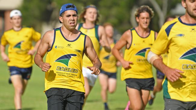 Stengle had been back training at his junior club, Woodville-West Torrens, in the hope of returning to the Crows. Picture: Tom Huntley