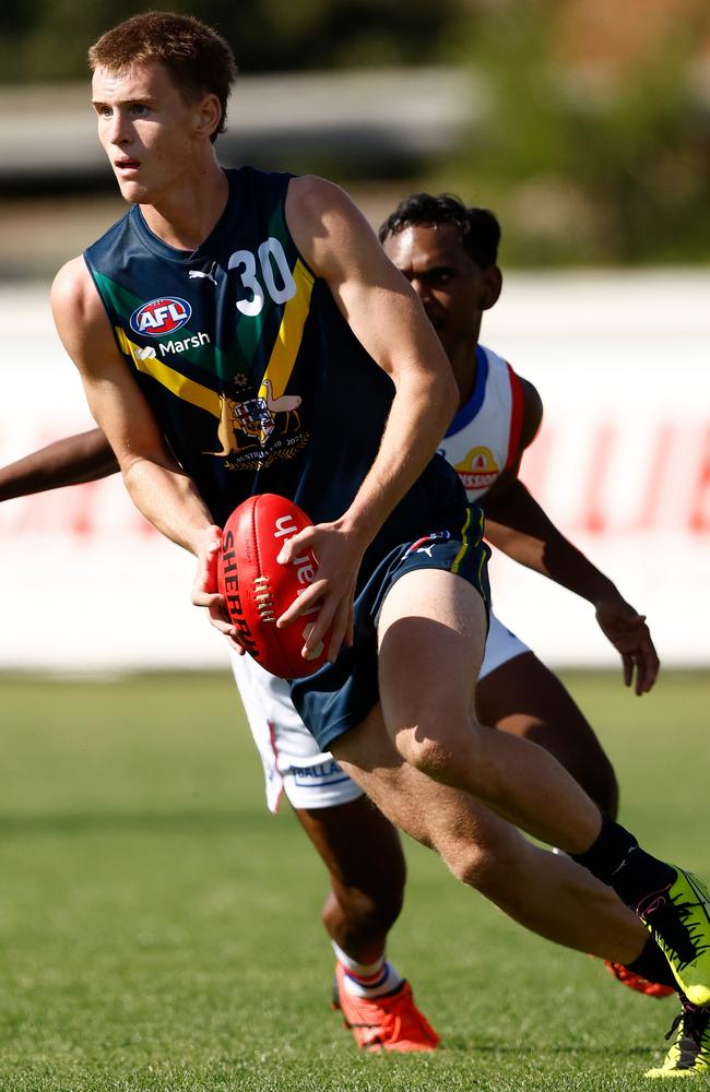 Luke Trainor has pushed himself towards the top of draft boards around the country. Picture: Michael Willson/AFL Photos