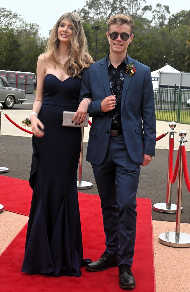 Trixie Willett and Thomas Unsworth at Pacific Lutheran College's 2023 formal. Picture: Tegan Annett
