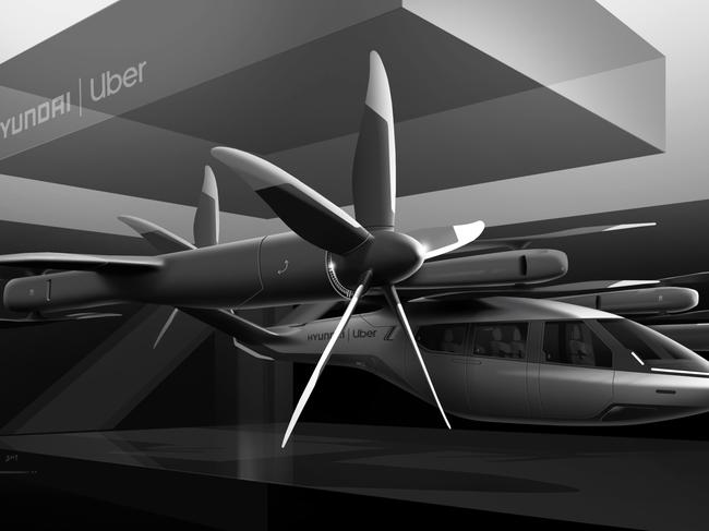 EMBARGOED FOR 10AM, 7TH OF JAN, 2020Hyundai has created a full-scale “air taxi” for Uber’s upcoming Air service that will launch in Melbourne. The companies revealed the partnership at the Consumer Electronics Show in Las Vegas. Picture: Supplied