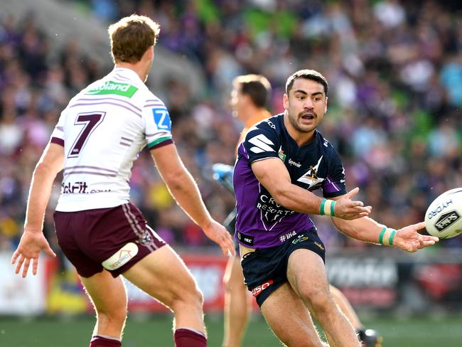 After missing out on Cleary, Storm hatched plans to mold Jahrome Hughes into a halfback. Picture: AAP