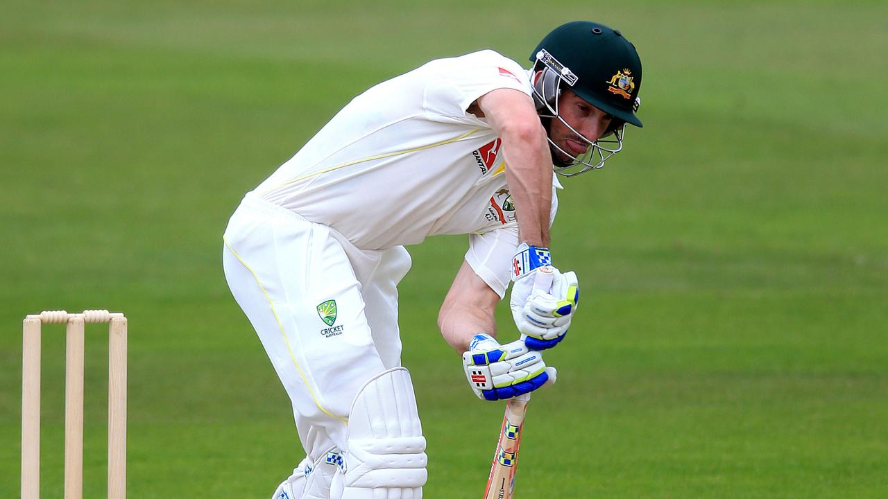 Australia's Shaun Marsh bats during the tour match against Kent at The Spitfire Ground, Canterbury England, Thursday June 25, 2015. Australia will play England in the first Test of the Ashes series starting July 8. (Nigel French/PA via AP) UNITED KINGDOM OUT NO SALES NO ARCHIVE