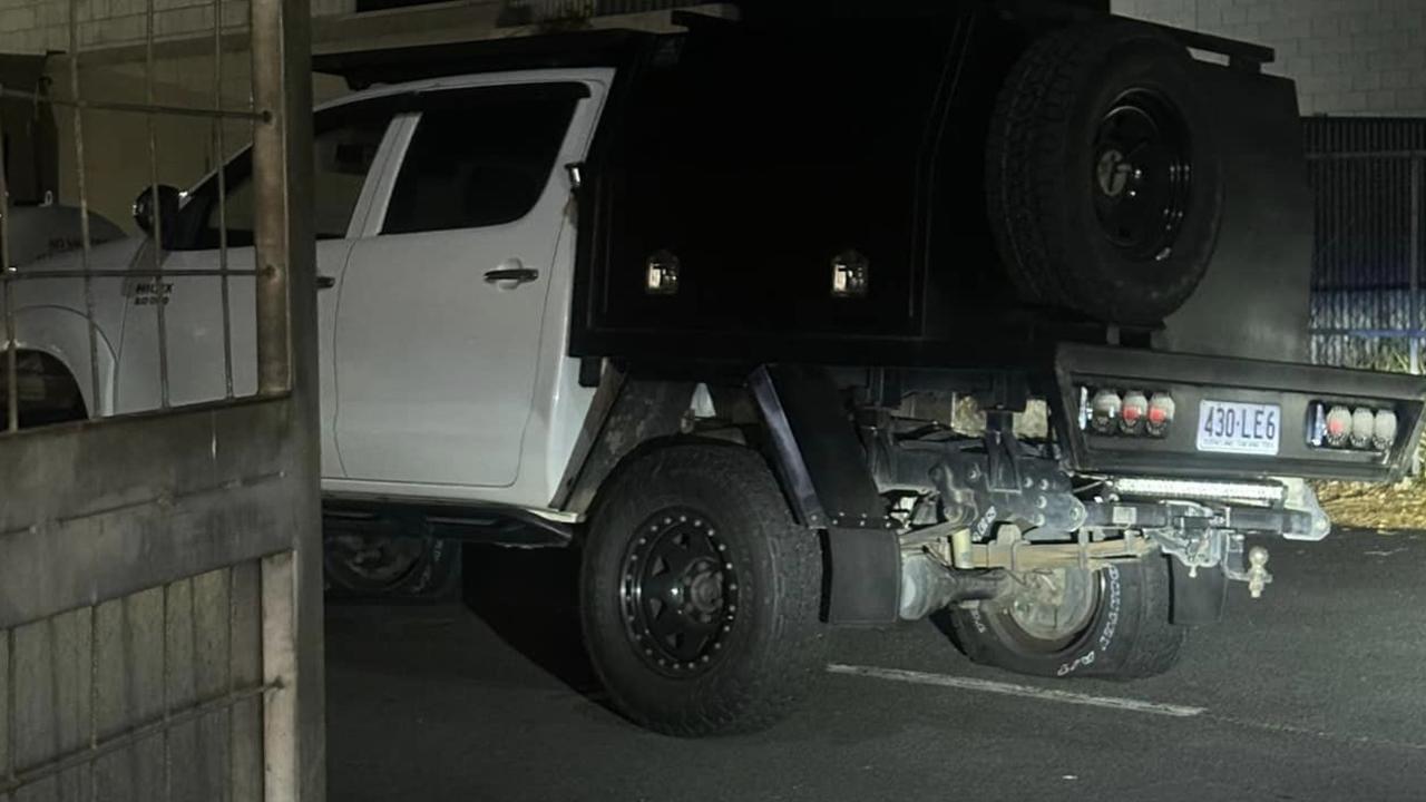 The Toyota HiLux was found trashed and filled with empty booze cans and used syringes. Picture: Shane Coleman