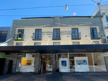 The current exterior of the premises proposed to accommodate a Hard Rock Cafe on The Corso at Manly. Picture: Touring the Past