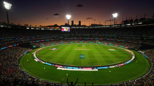 The MCG under lights. Picture: Mark Stewart