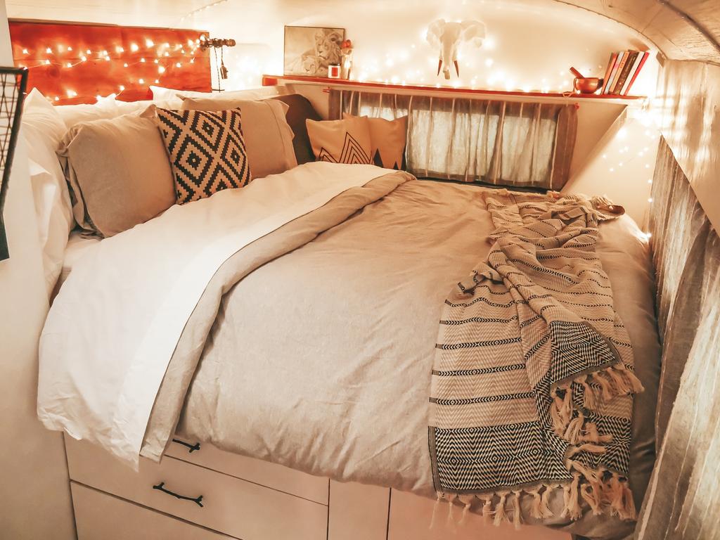 The cosy bedroom. Picture: MDWfeatures/Tawny McVay