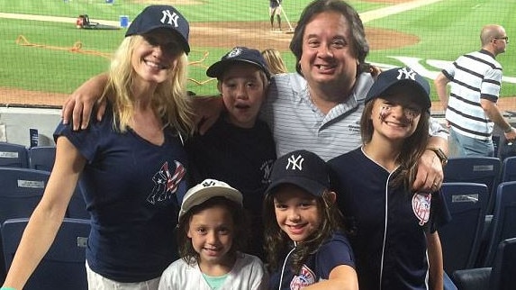 Kellyanne Conway and husband George with their four children. Picture: Twitter