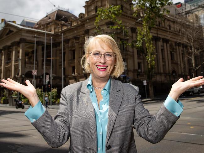 MELBOURNE, FEBRUARY 2, 2022: Lord Mayor Sally Capp pictured to go with a story on Capp's vision for Melbourne over the next couple of years. Picture: Mark Stewart