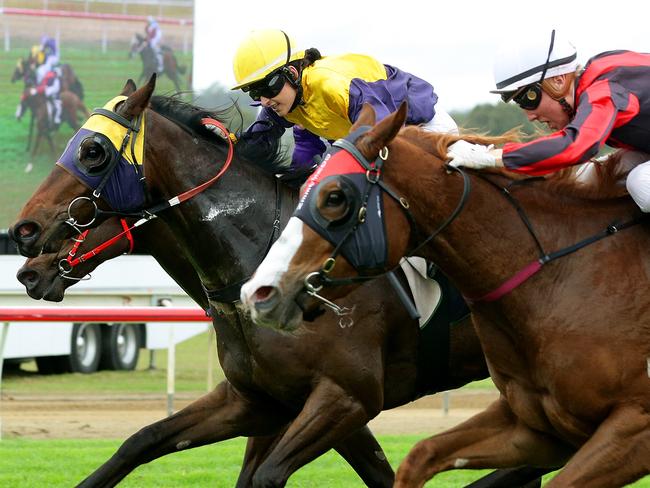 Race 3, winner No.5 Alassak, jockey (yellow hat) Tegan Harrison, Ipswich Cup Day, Ipswich Turf Club. Photographer: Liam Kidston.