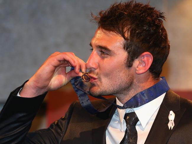 Watson won the Brownlow Medal in 2012, but had it later stripped. Picture: Getty Images