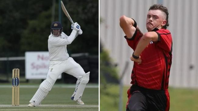 Coolum cricket players Jarryd Taig and Corey Perren.