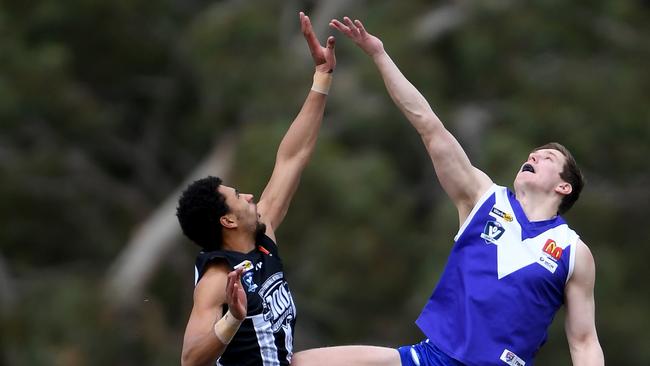 Former Darley player Khyle Forde is having a good season for Dunnstown in the Central Highlands Football League. Picture: Andy Brownbill