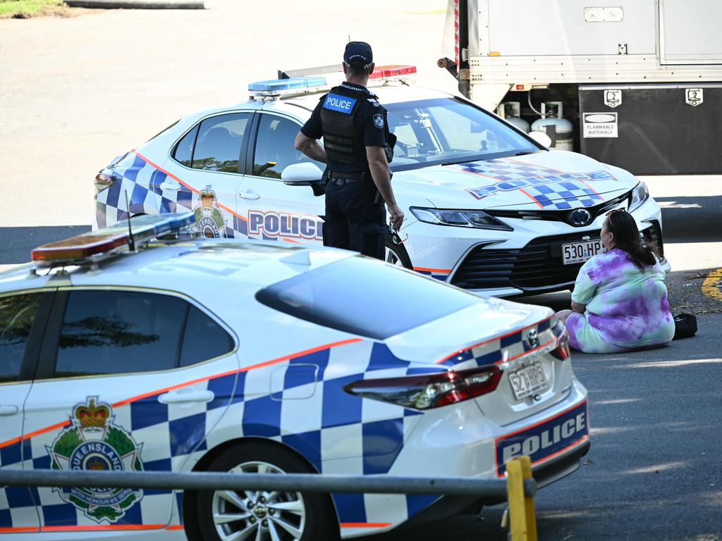 Police at the scene. Picture: Lyndon Mechielsen